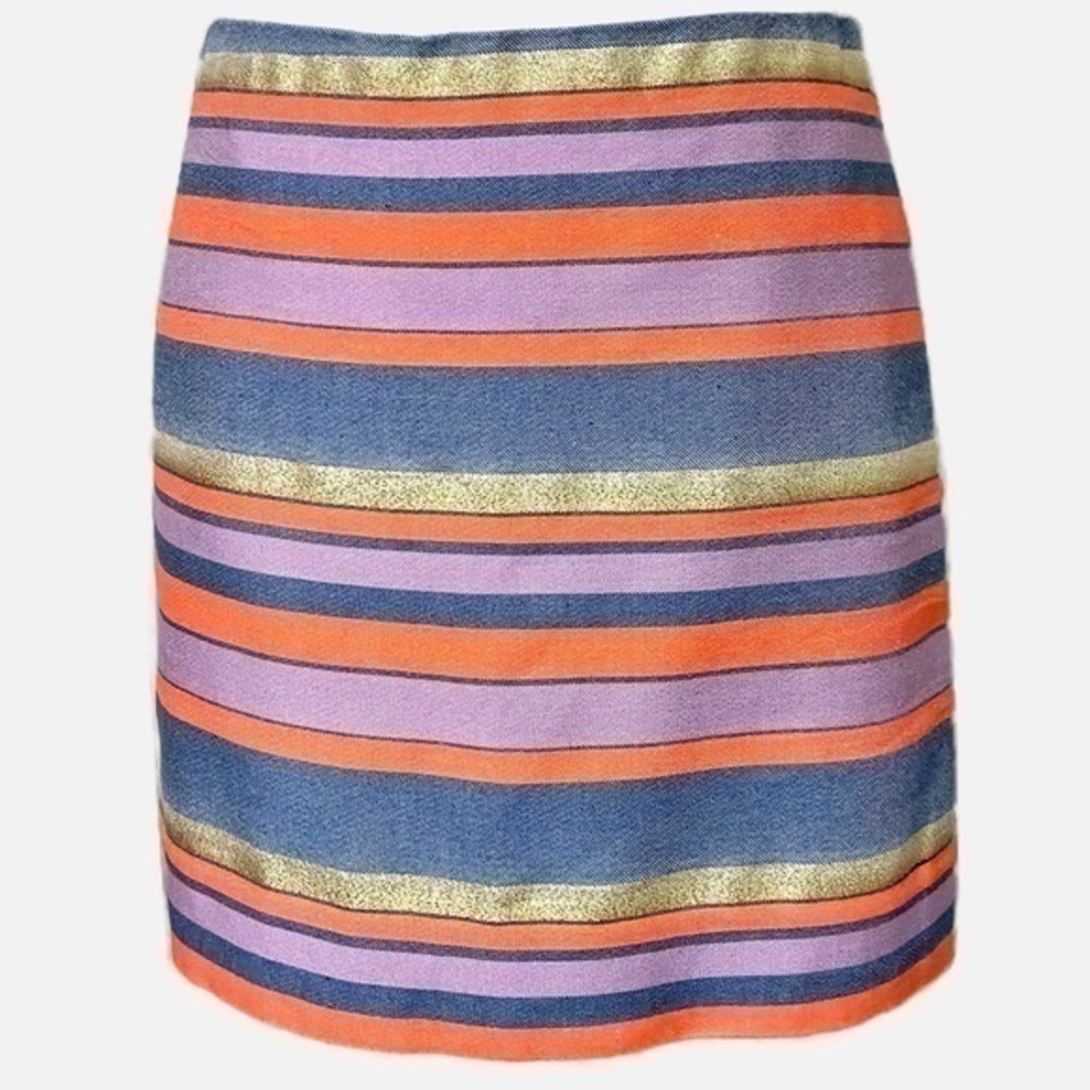 JCrew Striped Multicolored Mini Skirt